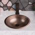 Pure Copper Hand Hammered 16 inch Rotunda Dual Mount Drop In Undermount Bathroom Sink